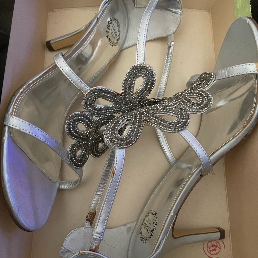 Silver Glamorous High Heels